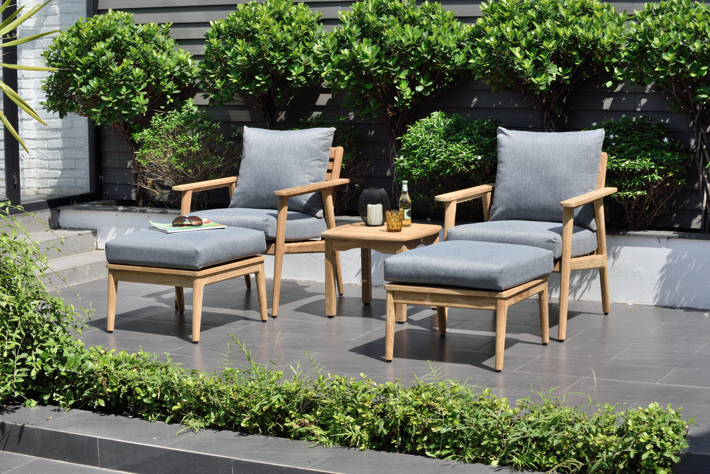 Eve FSC Teak Outdoor Conversation Set with Cushions