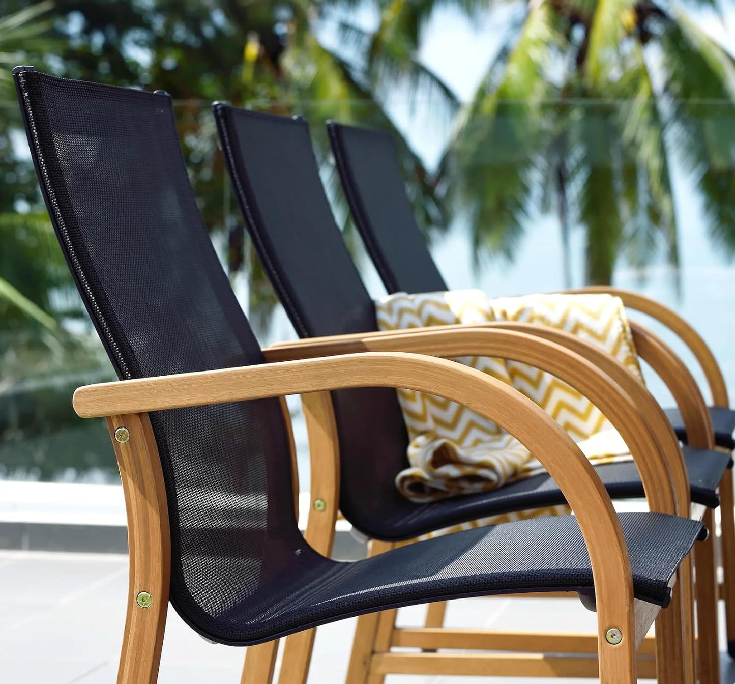 Leyland Table with Manhattan Black Chairs Dining Set