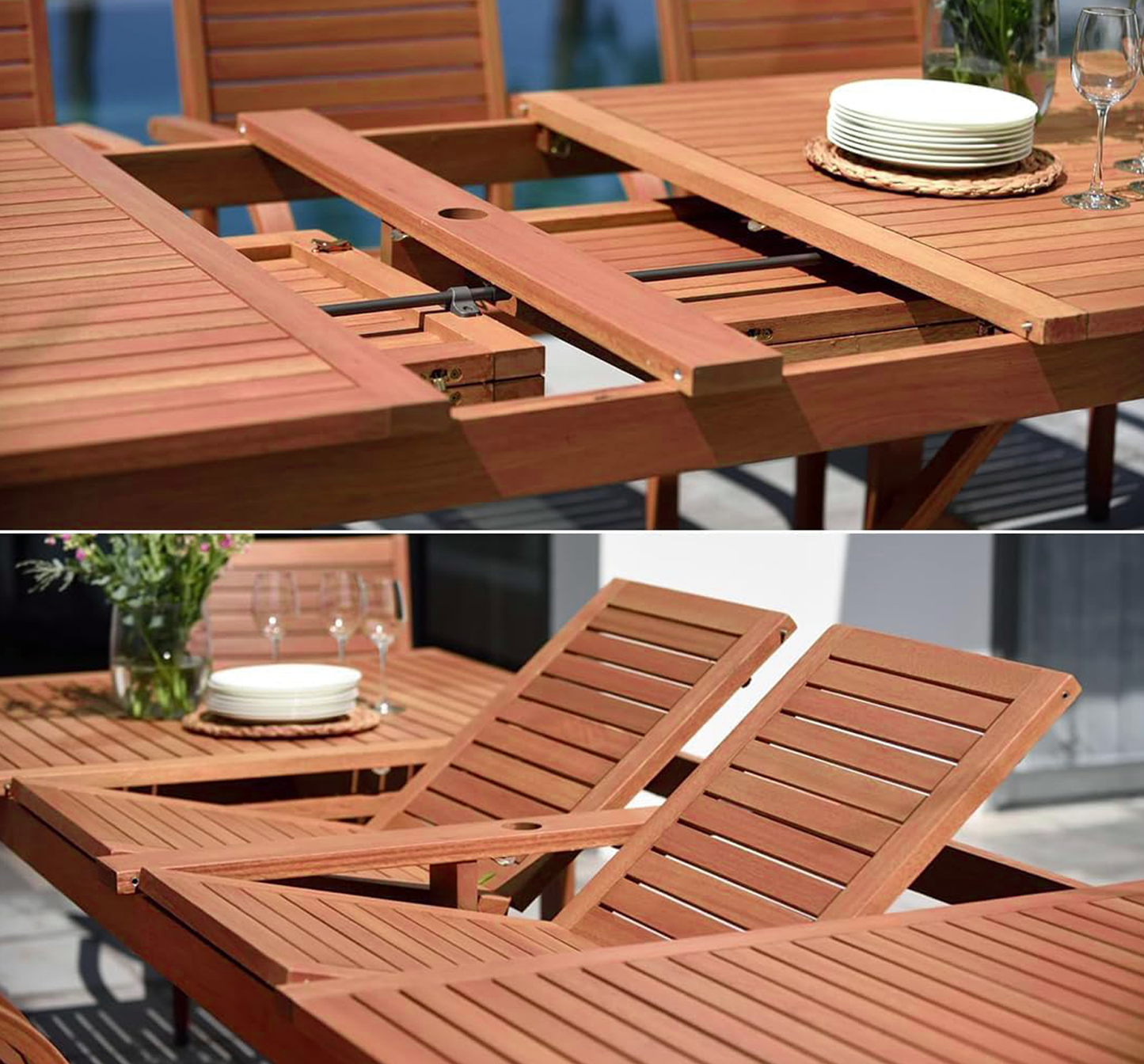 Leyland Table and Catalina Stacking Armchair Dining Set