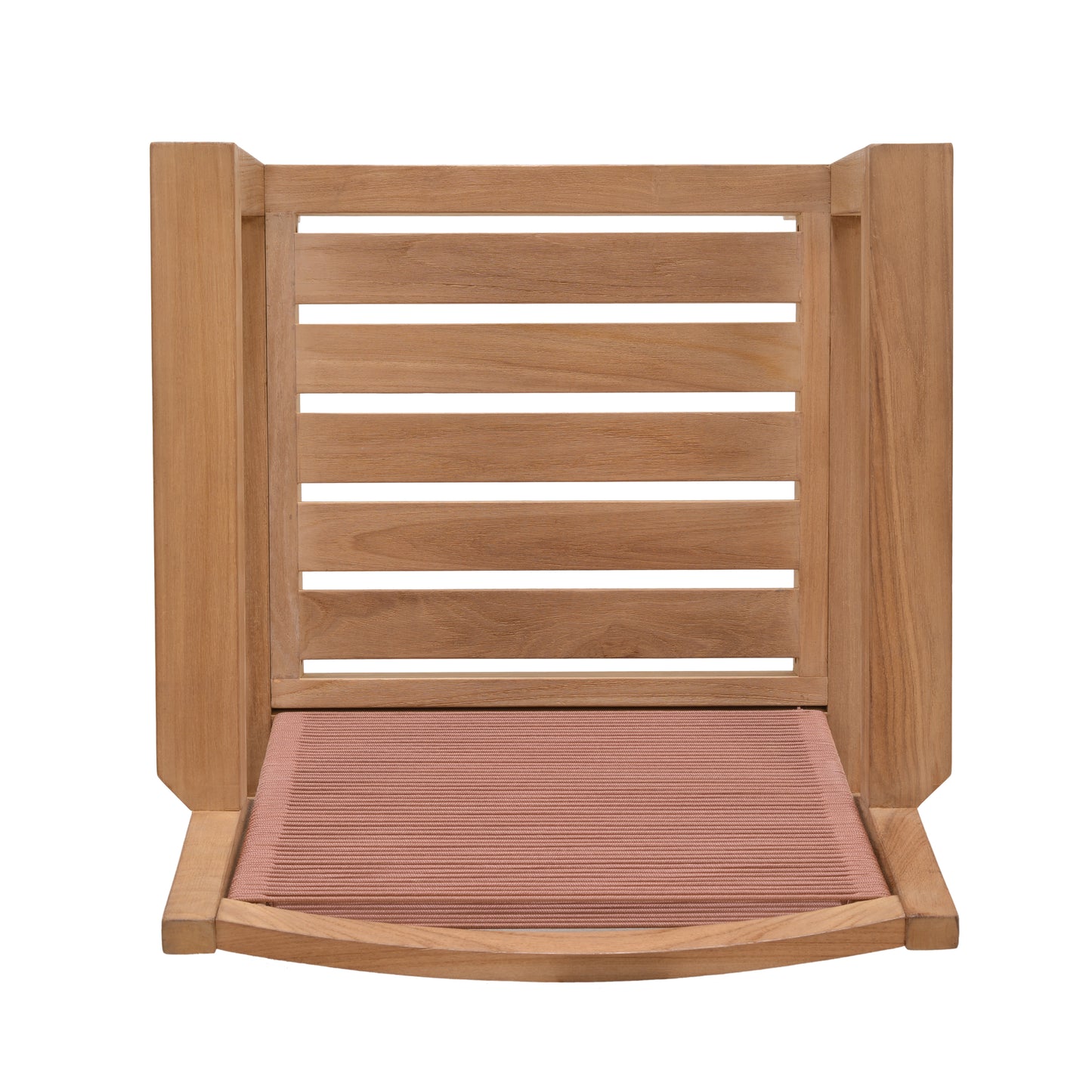 Agate Teak and Rope Armchair Terracotta