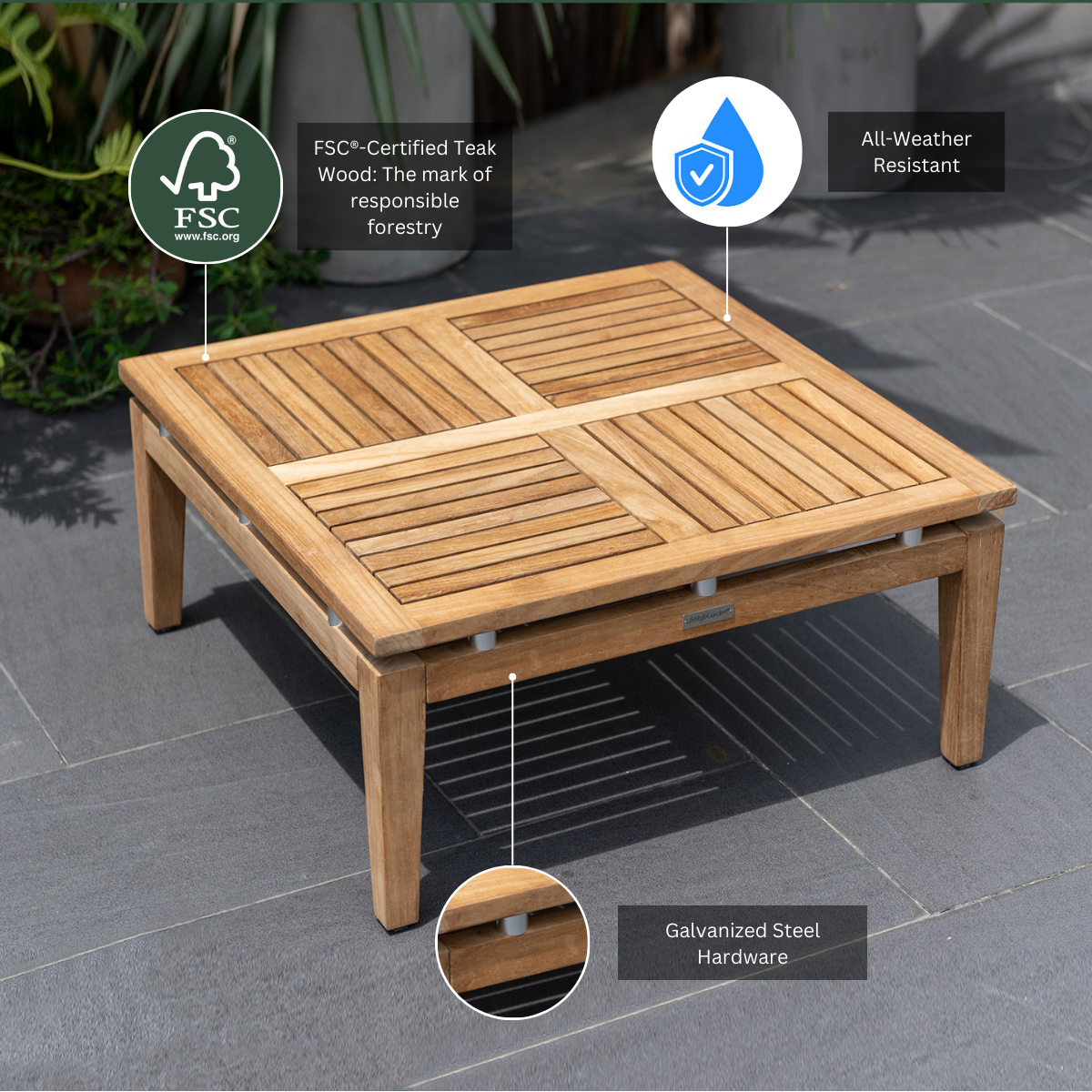 Arno 3pc Bistro Set Light