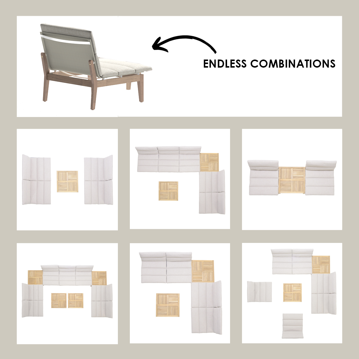 Arno 3pc Bistro Set Light