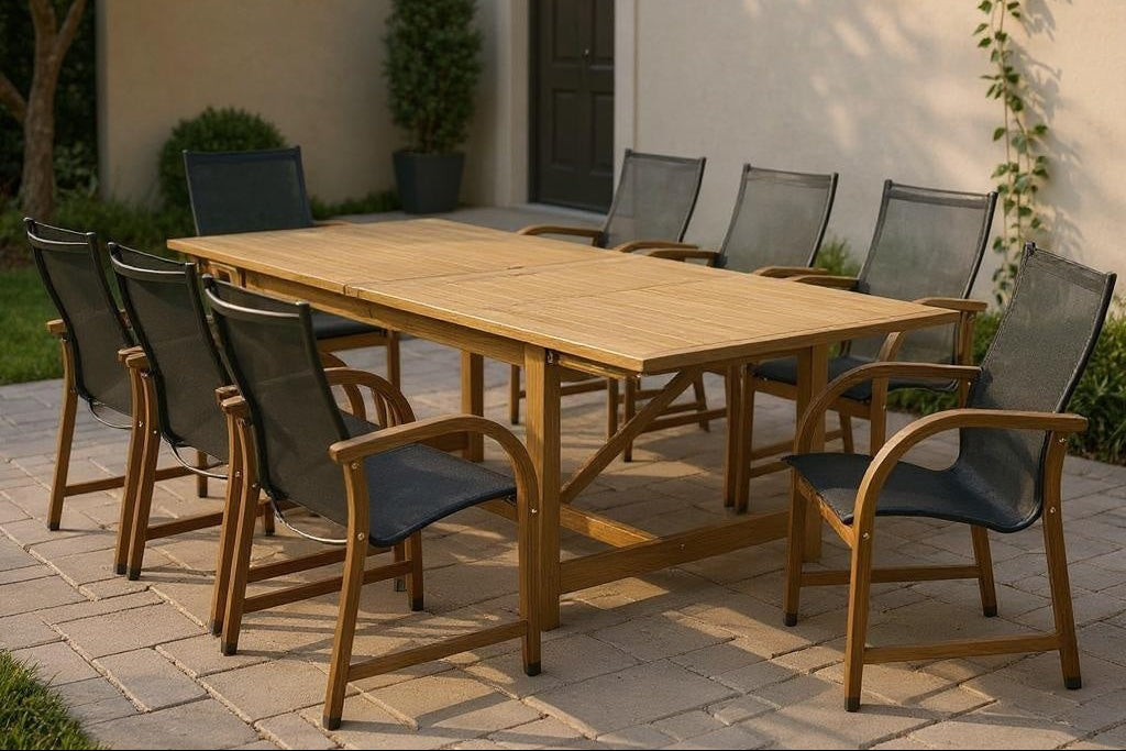 Leyland Table with Manhattan Black Chairs Dining Set