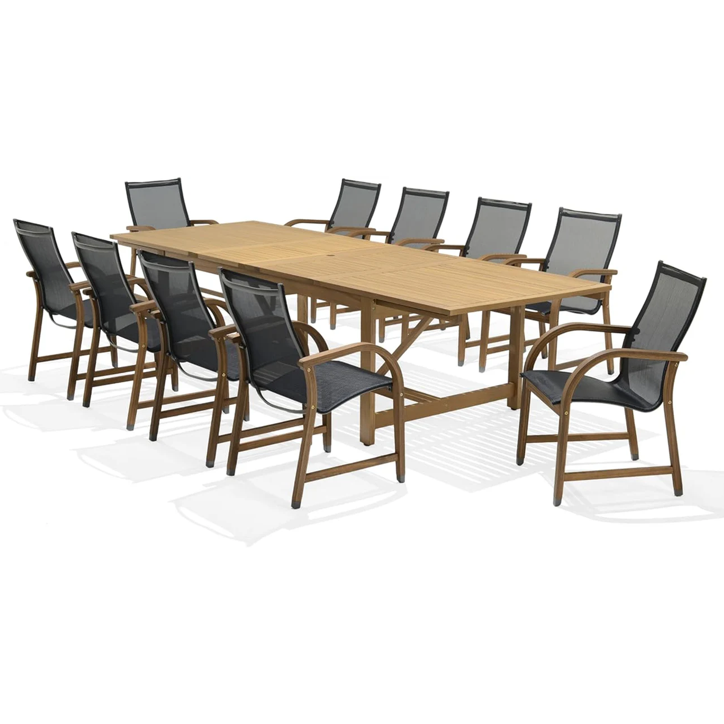 Leyland Table with Manhattan Black Chairs Dining Set