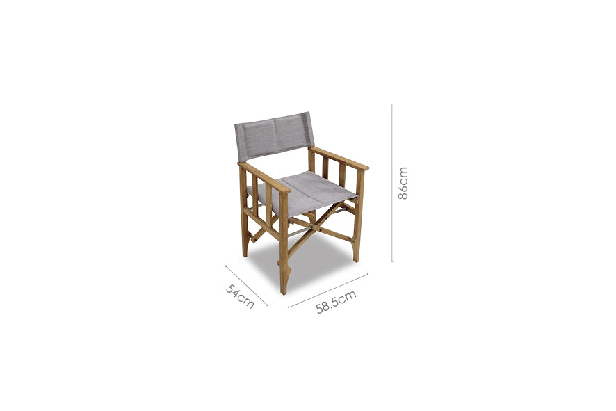 Zircon Teak Director Chair – Vintage Khaki - 1 Piece