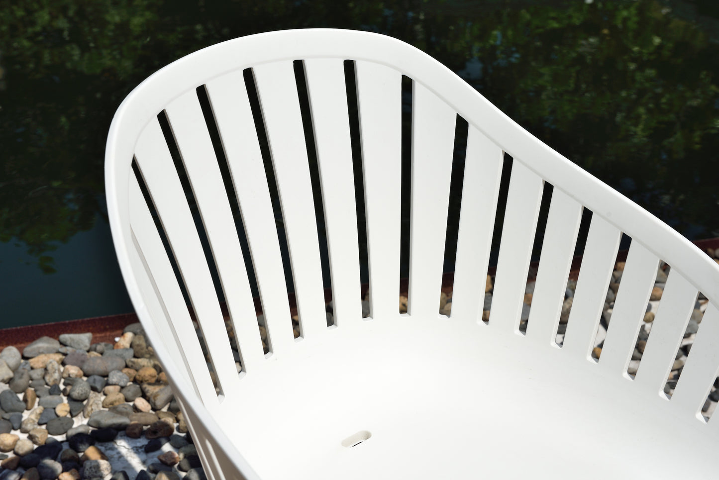 Leyland Table and Nassau White Armchairs Dining Set