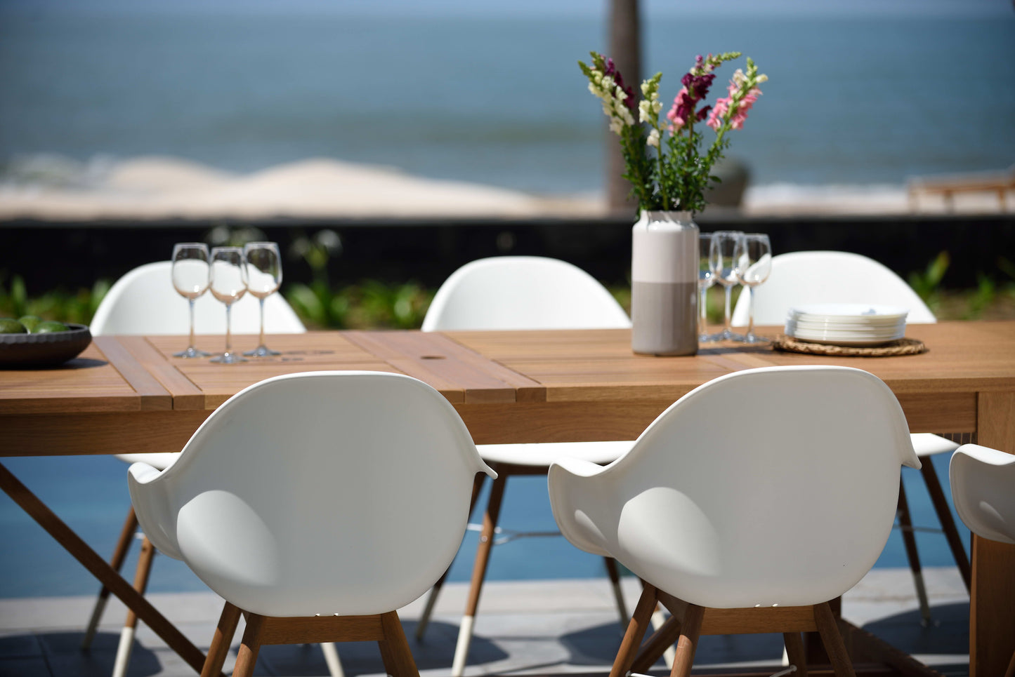 Leyland Table and 8 Chamonix Armchair Dining Set