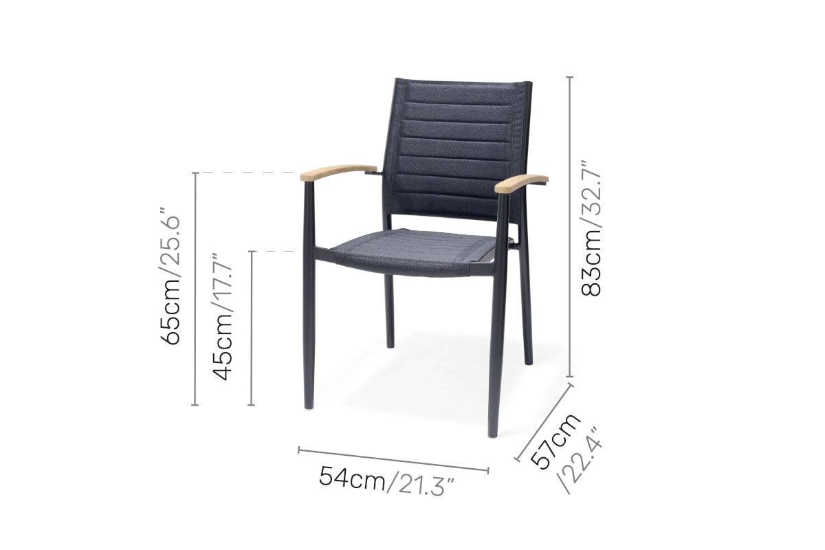Portals Dark Lite 2pc Stacking Armchair