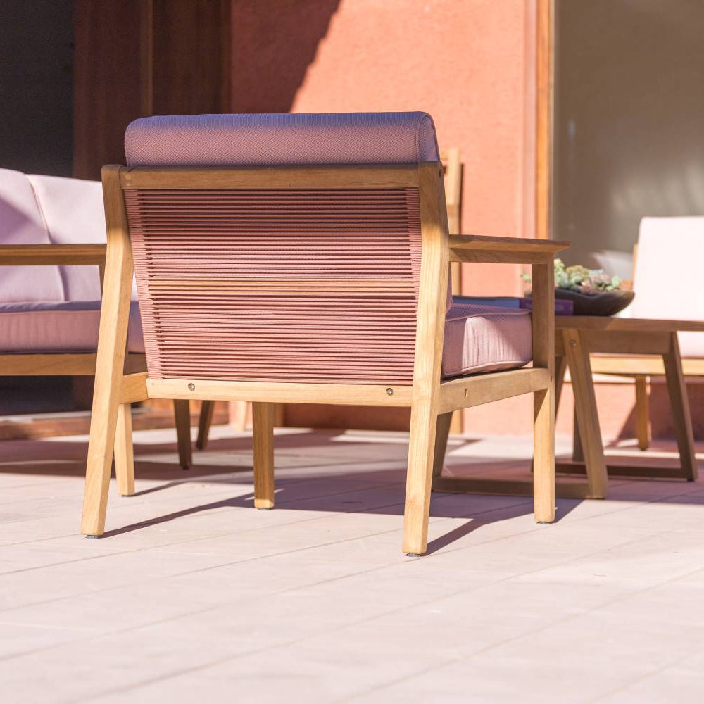 
                      
                        Agate Teak and Rope 4pc Seating Set
                      
                    