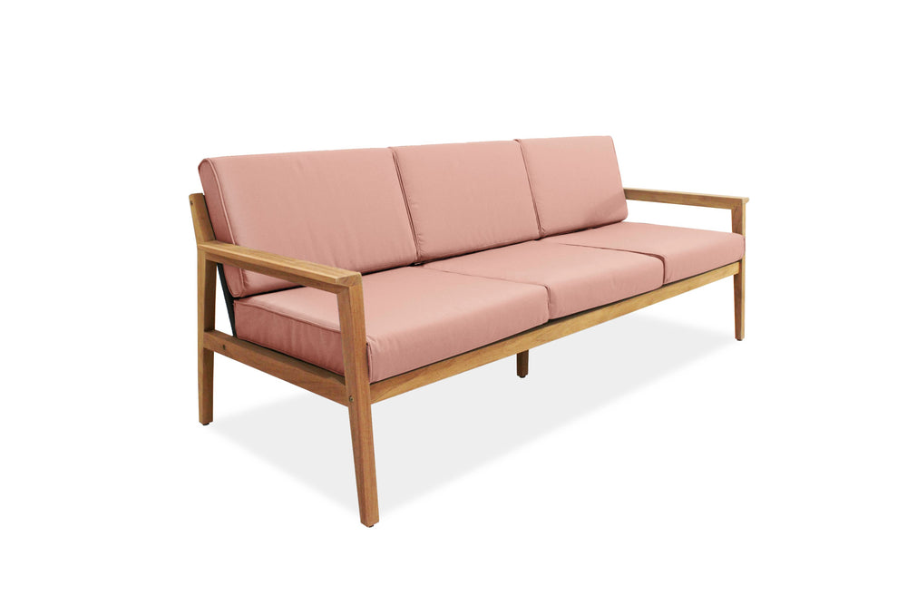 Agate Teak and Rope 3 Seater Sofa Chair - 1pc