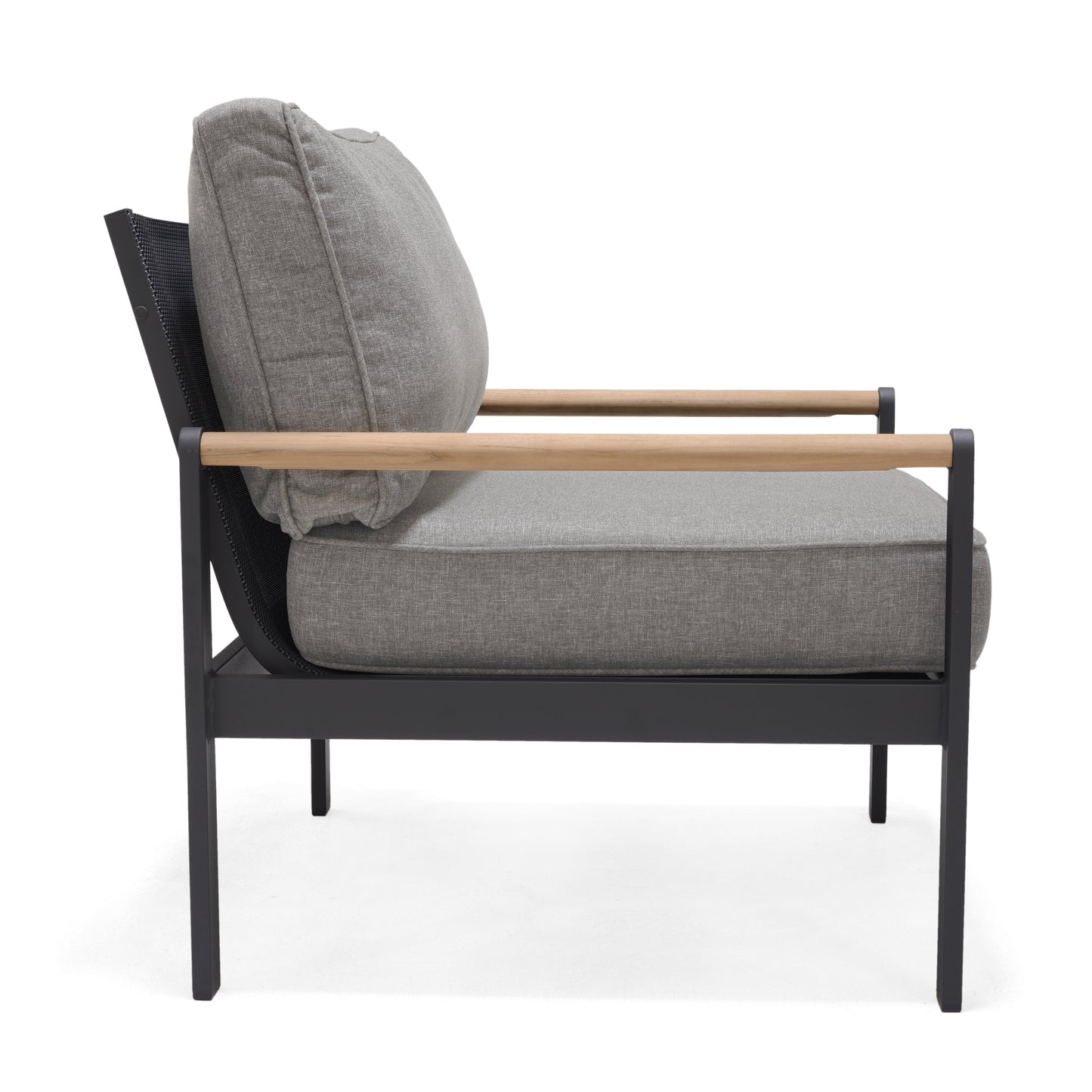 Amber Sofa Teak and Aluminum Chair