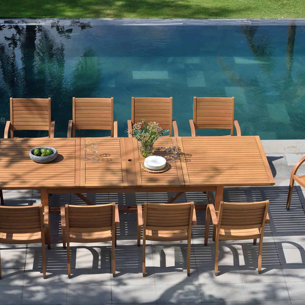 
                      
                        Leyland Table and Catalina Stacking Armchair Dining Set
                      
                    