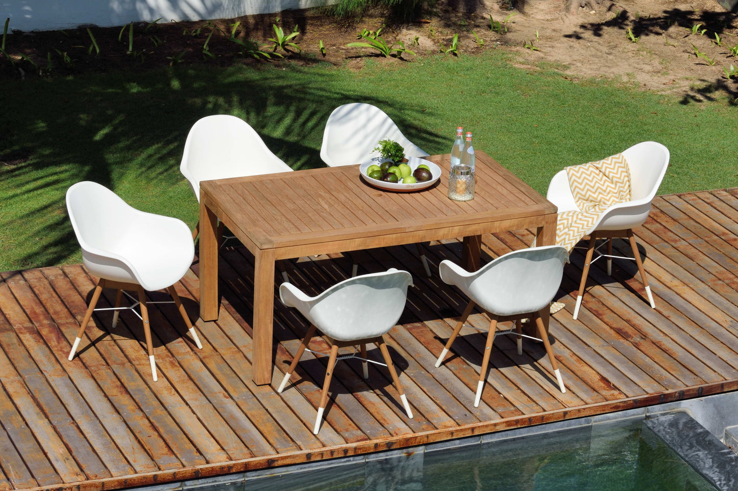 Chamonix Resin and FSC Wood Arm Chairs - 2pc