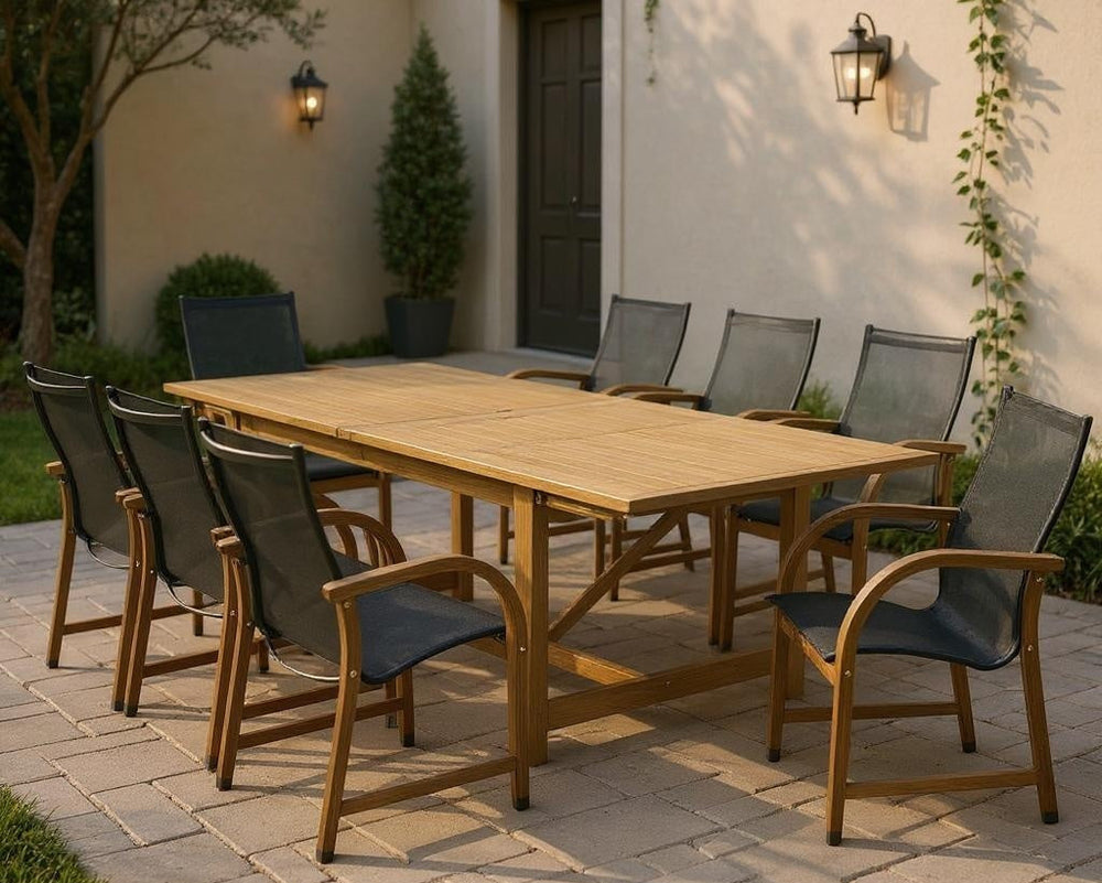 Leyland Table with Manhattan Black Chairs Dining Set