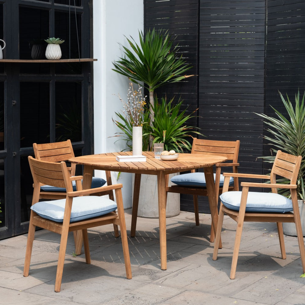 
                      
                        Jade Teak Stacking Armchair - Cushion Copen Blue
                      
                    