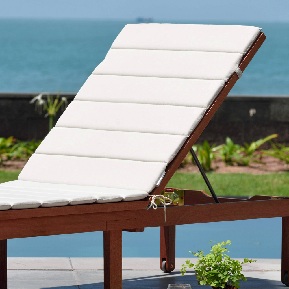 
                      
                        Louisiana Dark Wood Finish Wheel Lounger With Cushion - 2 Piece
                      
                    