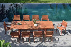 Leyland Table and Catalina Stacking Armchair Dining Set