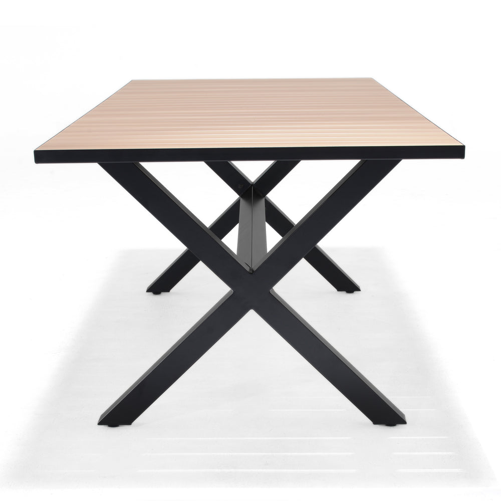 
                      
                        Panama Dark Rectangular Table and 8 Nassau Black Aluminum
                      
                    