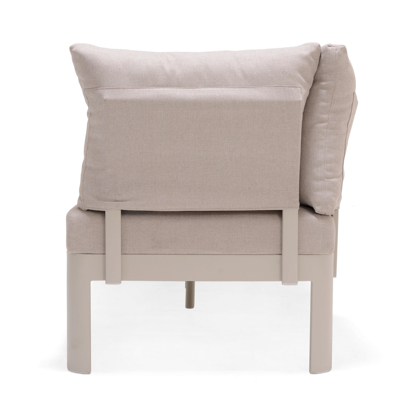 Portals Teak and Aluminum Modular Sofa 3pc Set