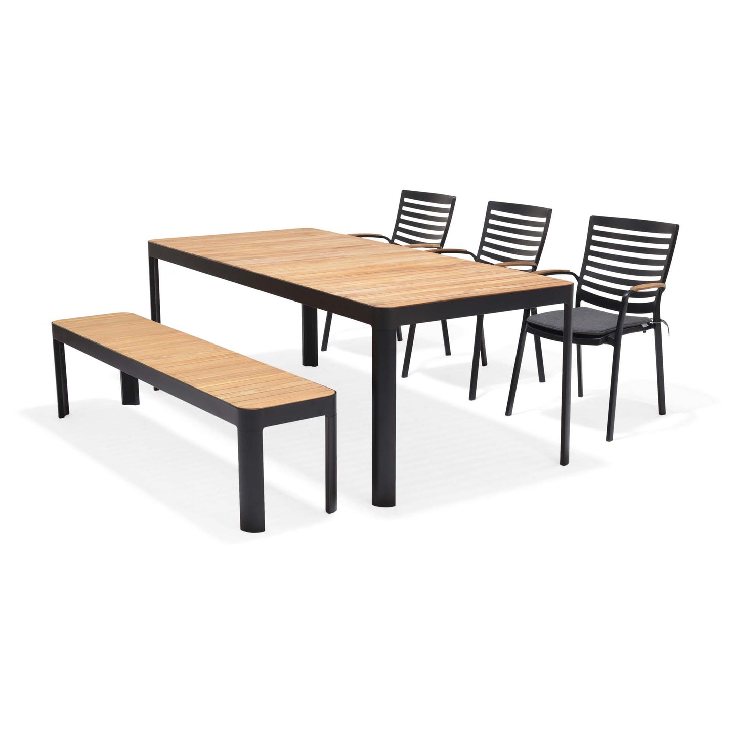 Portals Teak and Aluminum Picnic Bench