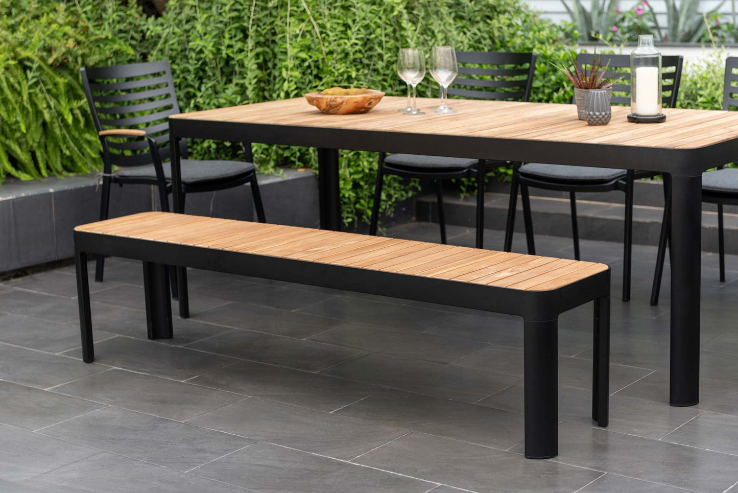 Portals Teak and Aluminum Picnic Bench