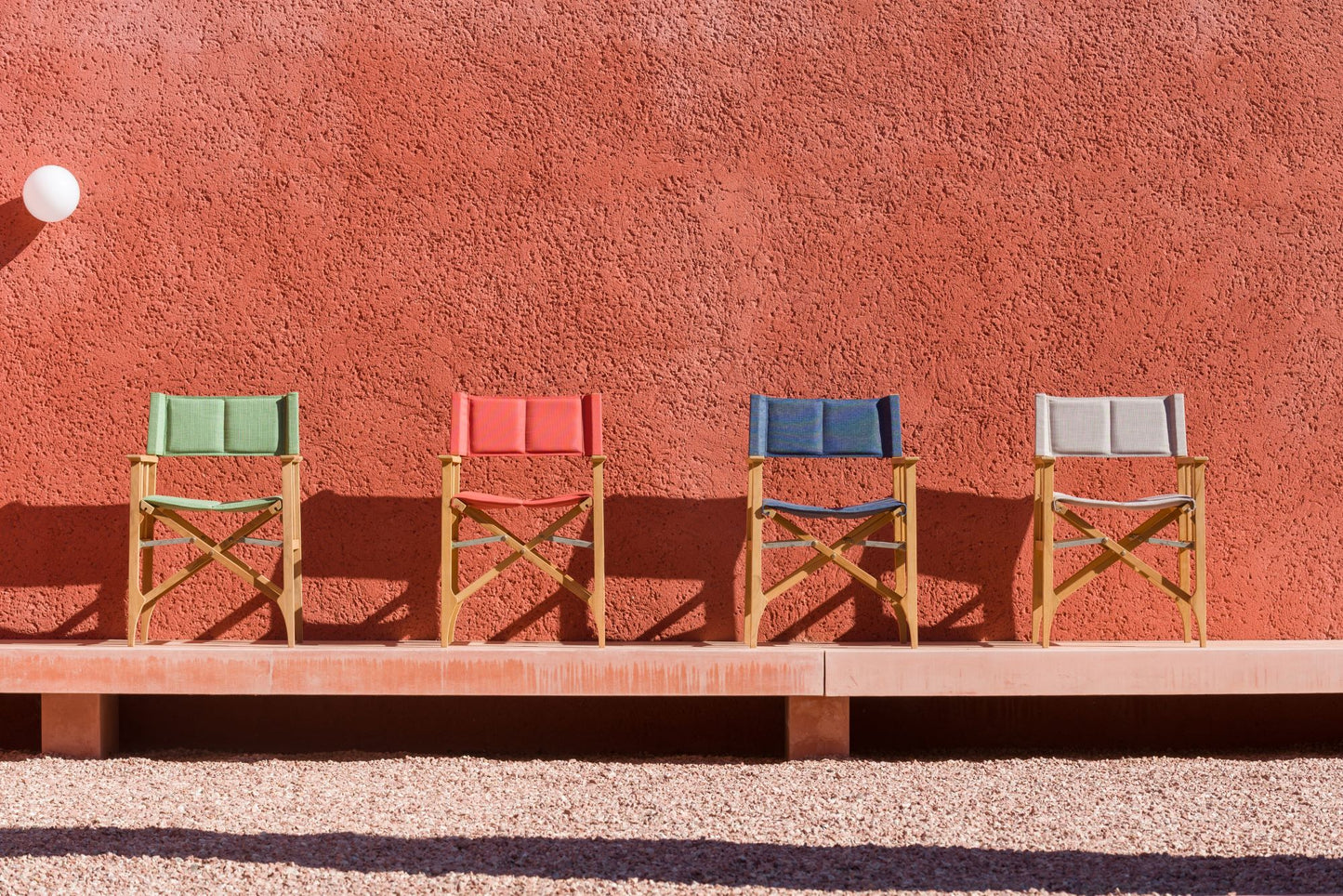 Zircon Teak Director Chair ‚Äì Red - 1 Piece