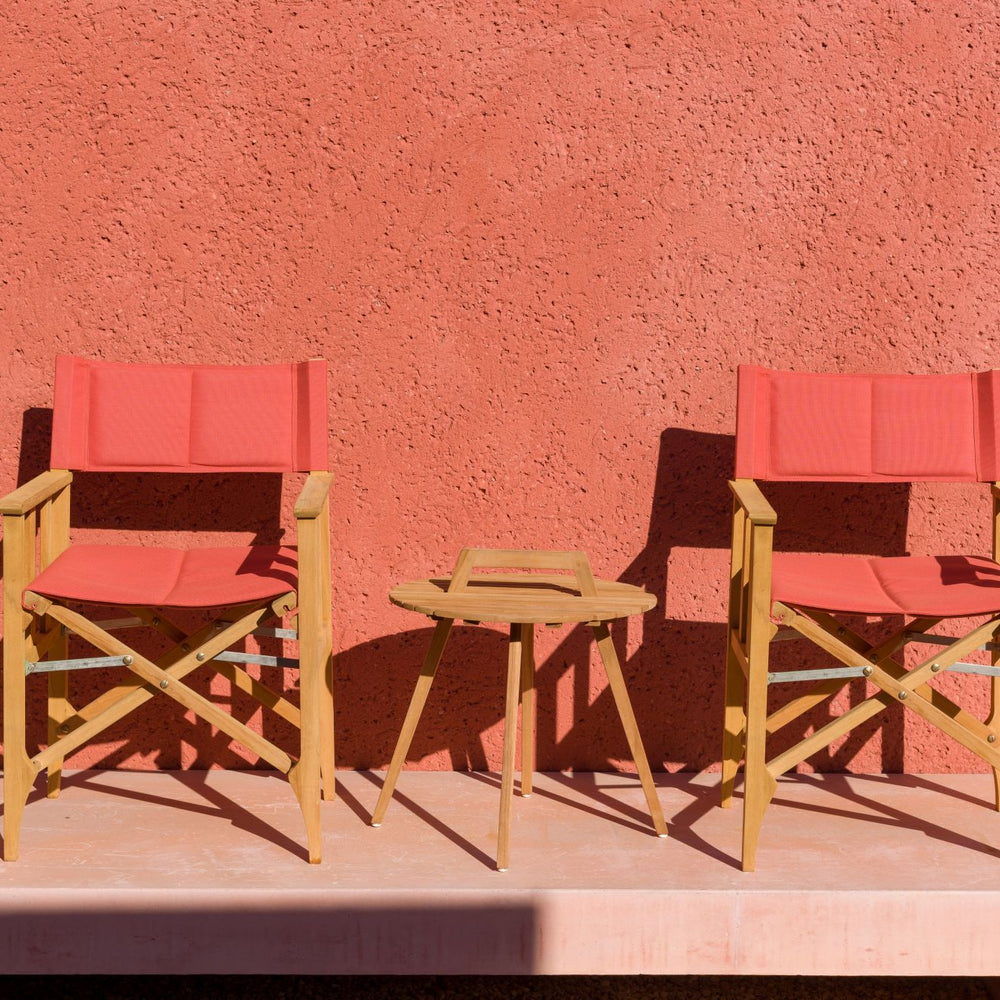 
                      
                        Zircon Teak Director Chair ‚Äì Red - 1 Piece
                      
                    