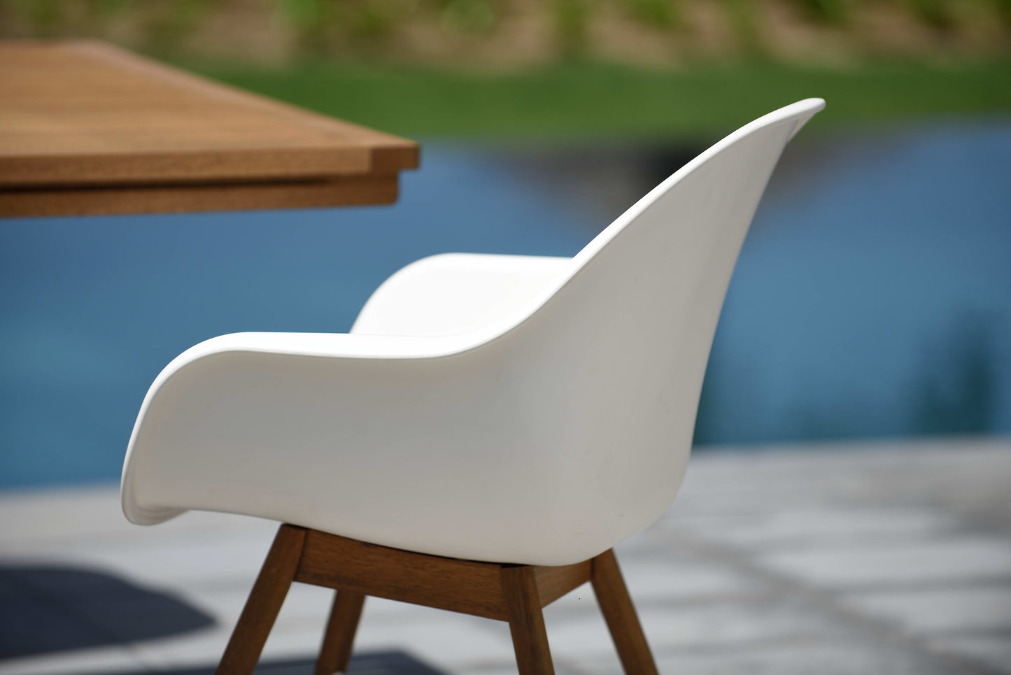 Rinjani Rectangular Table and 6 Chamonix Arm Chair