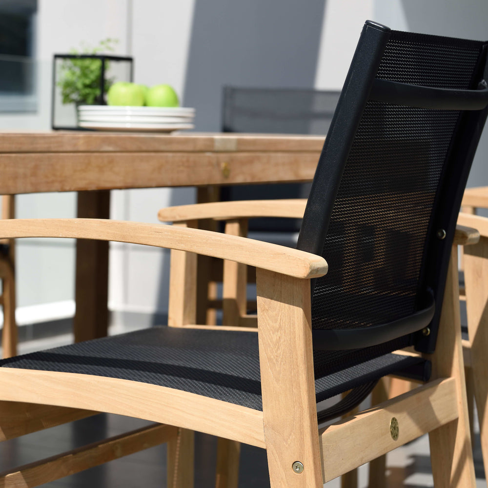 
                      
                        Rinjani Rectangular Teak Table and Fortuna Armchair Dining Set
                      
                    