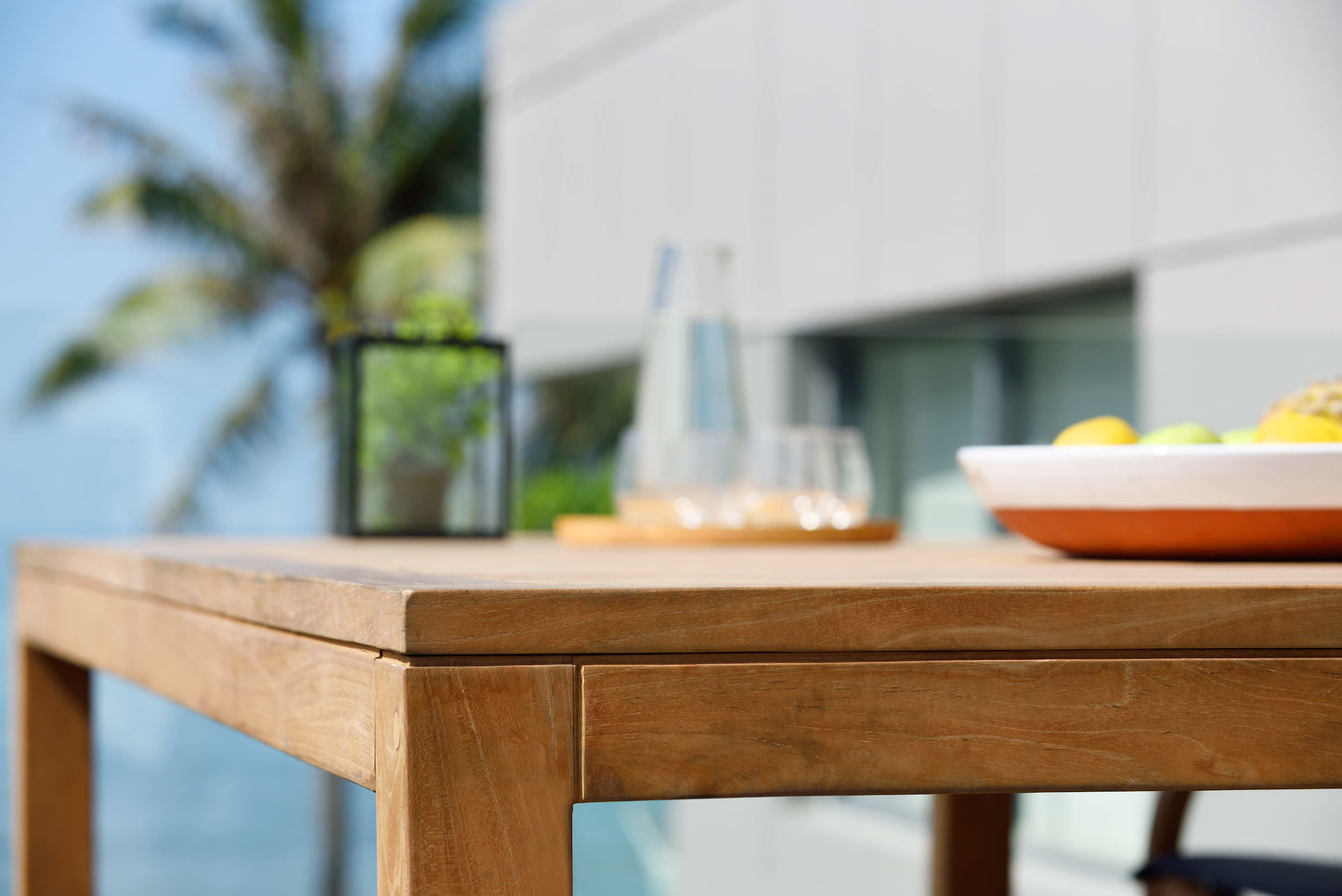 Rinjani Rectangular Teak Table and Fortuna Armchair Dining Set