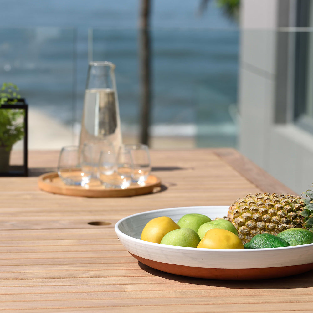 
                      
                        Rinjani Rectangular Teak Table and Fortuna Armchair Dining Set
                      
                    