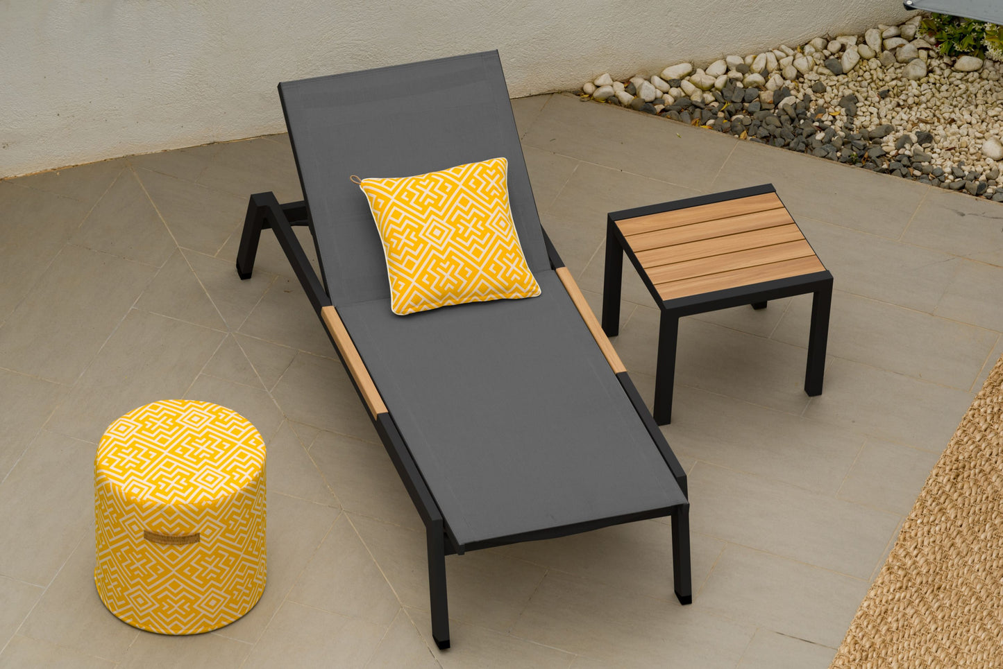 Panama Dark Duo Coffee Set & Sun Loungers - 3pc