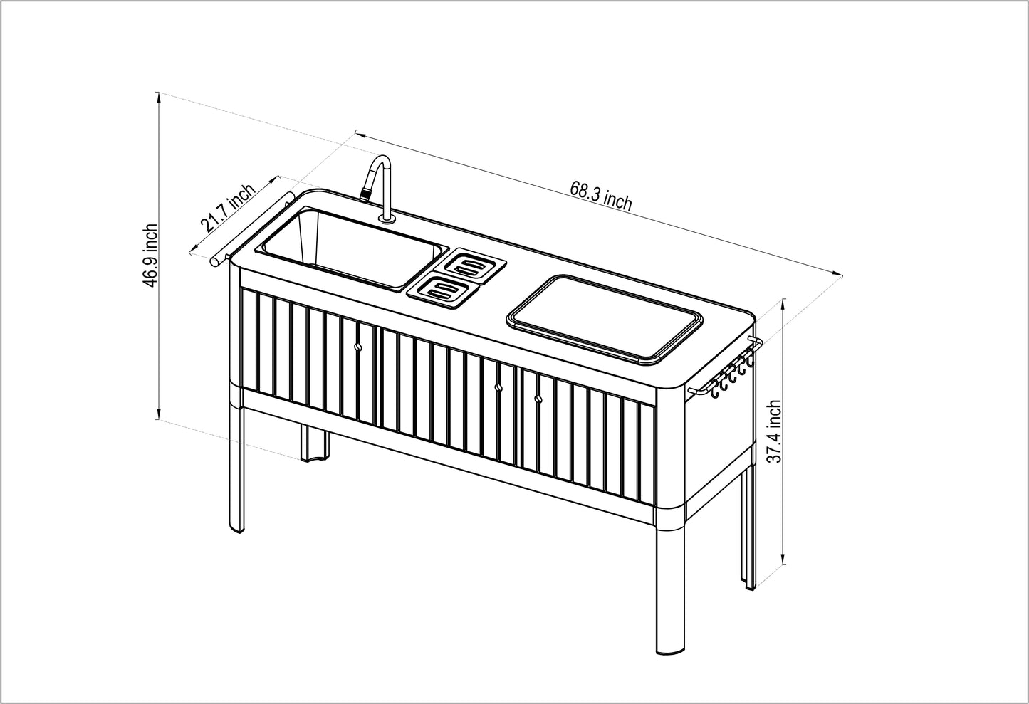 Portals Light Outdoor Kitchen