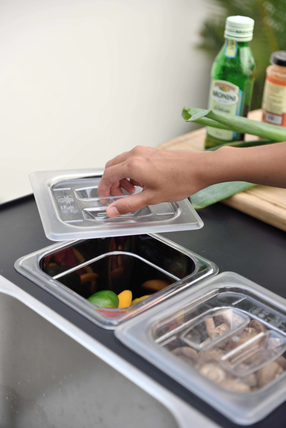 Portals Dark Outdoor Kitchen