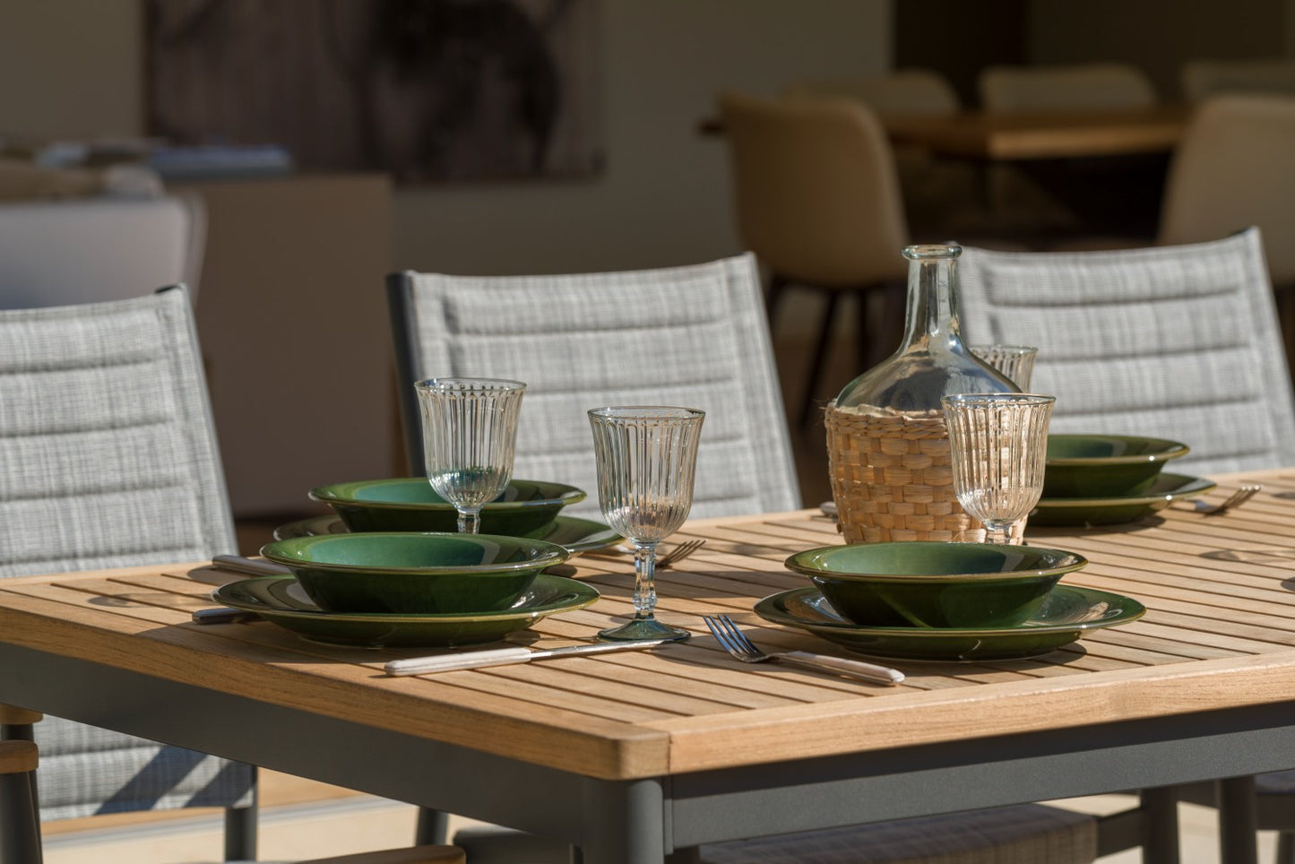 Topaz 9 Piece Teak Big Rectangular Dining Set