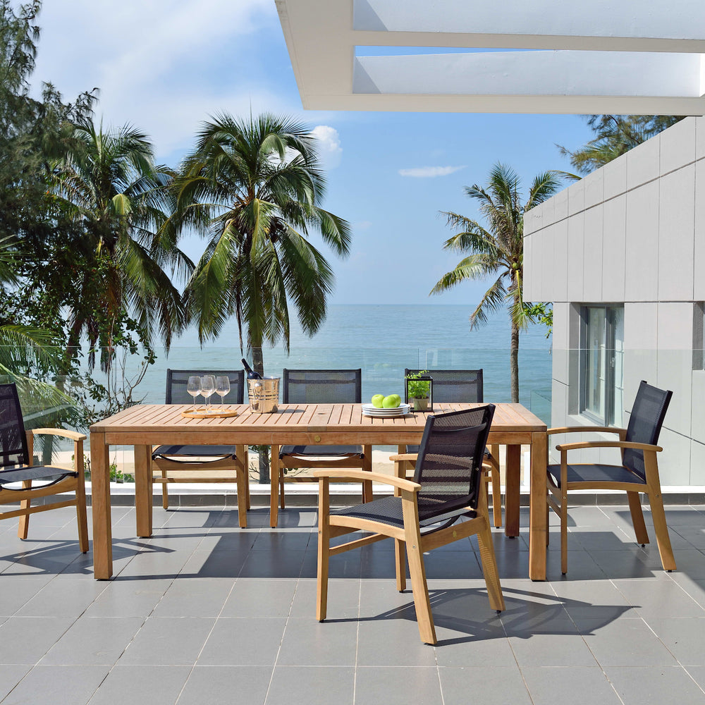 
                      
                        Rinjani Rectangular Teak Table and Fortuna Armchair Dining Set
                      
                    